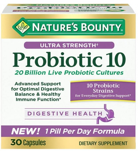 Nature's Bounty Ultra Strength Probiotic 10, 30 Capsules