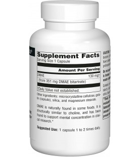 Source Naturals DMAE - Supports Mental Concentration - 100 Capsules