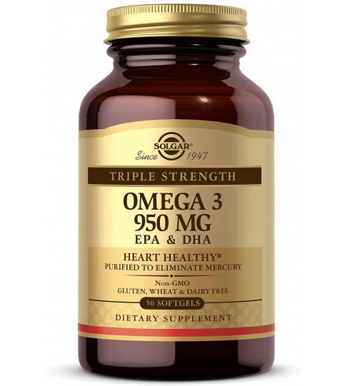 Solgar Triple Strength Omega-3 950 mg, 50 Softgels