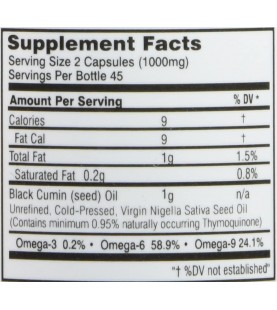 Amazing Herbs Black Seed Oil 90 Softgel Capsules, 500 mg