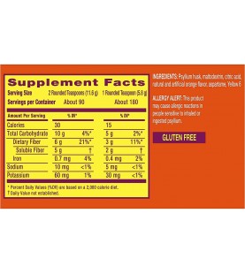 Metamucil Sugar-Free Fiber Supplement, 36.8 Ounce, 2.3 Pound