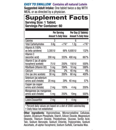 Systane Caps Eye Vitamin & Mineral Supplement, 120 Coated Tablets