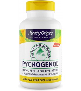 Healthy Origins Pycnogenol (Nature's Super Antioxidant) 100 mg, 120 Count