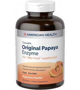 American Health Original Papaya Enzyme Chewable Tablets - 600 Count