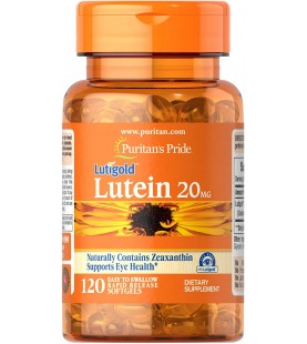 Puritans Pride Lutein 20 mg with Zeaxanthin Softgels, 120 Count