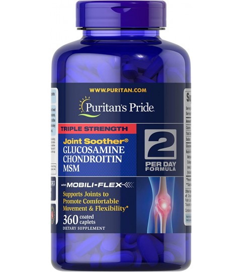 Puritans Pride Triple Strength Glucosamine, Chondroitin and Msm Joint Soother, 360 Count