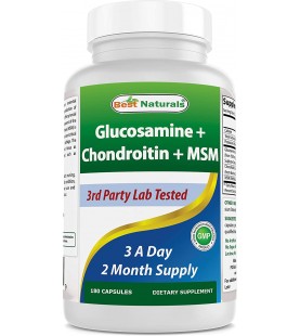 Best Naturals Glucosamine Chondroitin and MSM (Non-GMO) - 180 Count