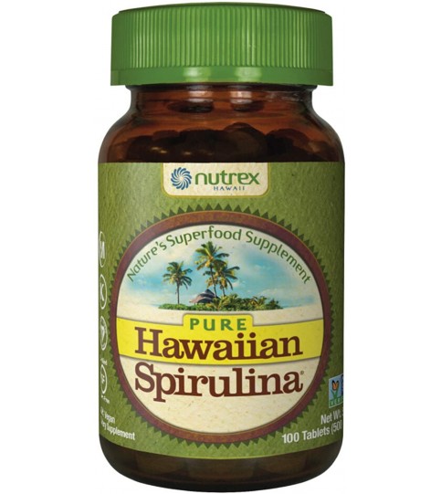 Pure Hawaiian Spirulina-500 mg Tablets 100 Count