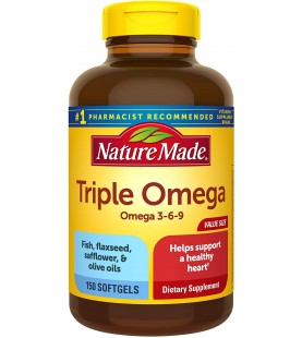 Nature Made Triple Omega 3-6-9 Softgels, 150 Count