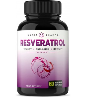 Resveratrol Supplement - Extra Strength 1400mg - 60 Vegan Capsules