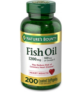 Fish Oil by Nature's Bounty, Dietary Supplement, Omega-3, 1200 Mg, 200 Softgels