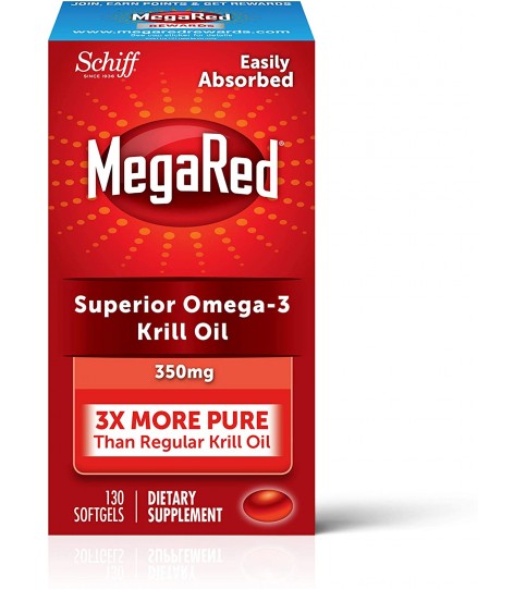 MegaRed 350mg Omega-3 Krill Oil - 130 softgels