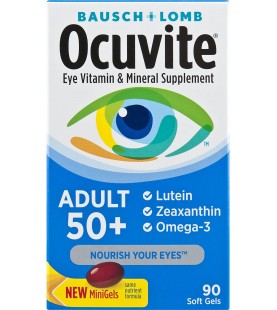 Bausch + Lomb Ocuvite Adult 50+ Vitamin & Mineral Supplement, 90-Count