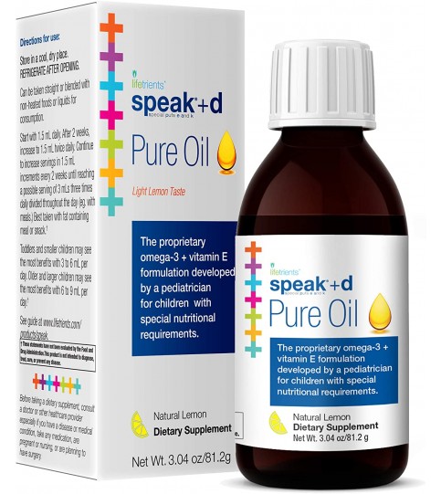 Lifetrients, Speak+D Pure Oil, Natural Lemon 3.04 oz