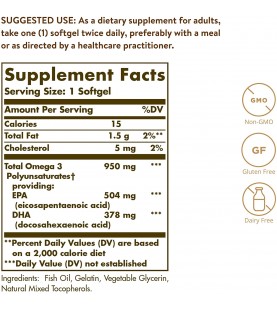 Solgar Triple Strength Omega-3 950 mg, 50 Softgels