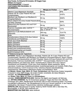 NOW Supplements, Co-Enzyme B Complex, 60 Veg Capsules
