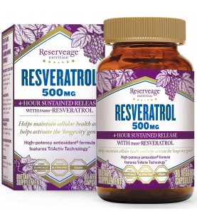 Reserveage, Resveratrol 500 mg, Antioxidant Supplement, 30 capsules