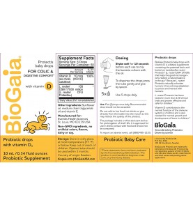 BioGaia Protectis Probiotics Drops with Vitamin D for Baby, 10 ML, 0.34 oz