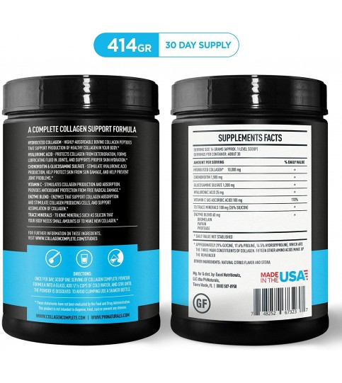 Collagen Complete Hydrolyzed Protein Powder - 414 gm