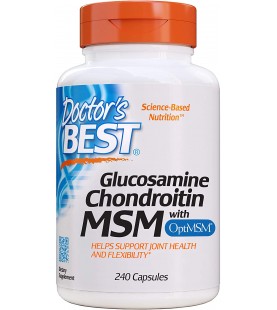 Doctor's Best Glucosamine Chondroitin Msm with OptiMSM, 240 Count