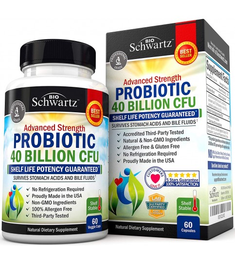 Probiotic 40 Billion CFU - Dr. Approved Probiotics for Women & Men - 60ct