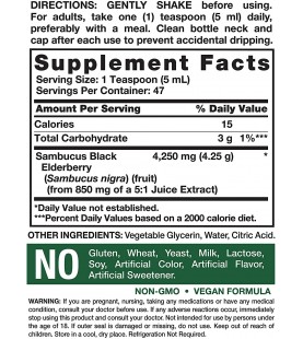 Nature's Truth Sambucus Black Elderberry Ext, 8 Fl Ounce