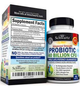 Probiotic 40 Billion CFU - Dr. Approved Probiotics for Women & Men - 60ct