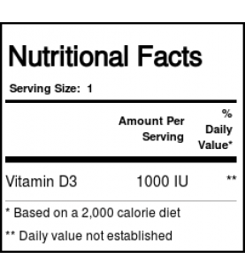 Zahlers Vitamin D3 - 1000 IU 250 softgels