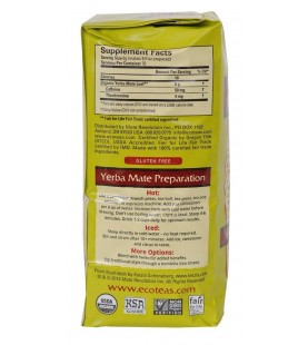 ECOTEAS Yerba Mate Leaf/Stem Loose (6x1LB)