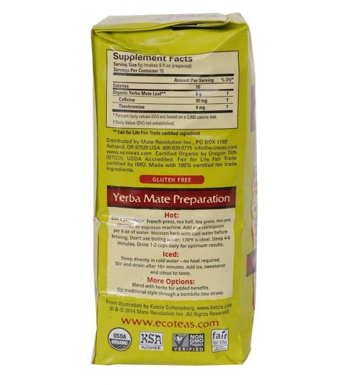 ECOTEAS Yerba Mate Leaf/Stem Loose (6x1LB)