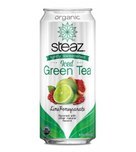 Steaz Energy Lime & Pomegranate Iced Green Tea (12x16 Oz)