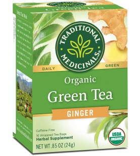 Traditional Medicinals Green Tea With Ginger (6x16 Bag)