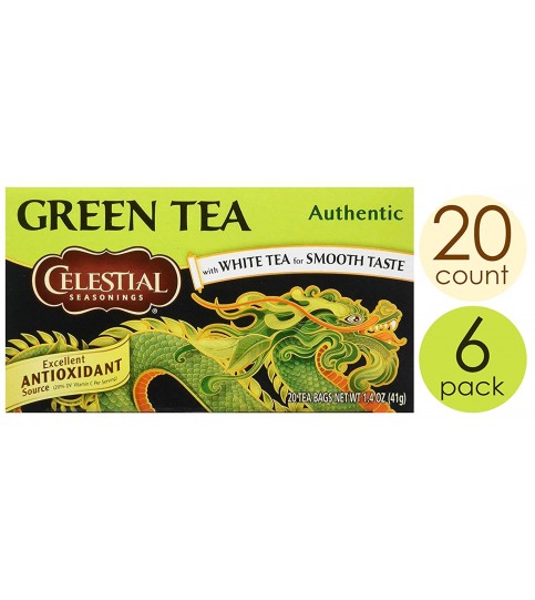 Celestial Seasonings Authentic Green Tea (6x20 Bag)