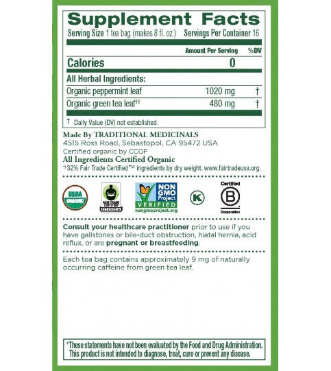 Traditional Medicinals Peppermint Tea (6x16 Bag)