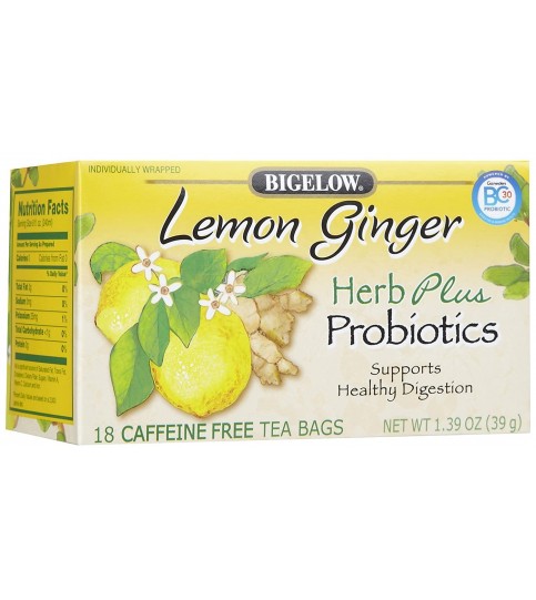 Bigelow Tea Herb Plus Probiotics Lemon Ginger (6x18 Bag )