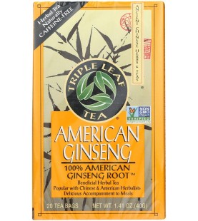 Triple Leaf Tea American Ginseng Caffeine Free (6 x 20 Bags)