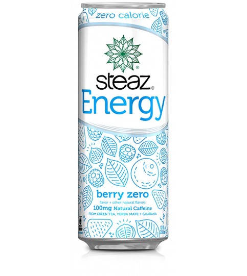 Steaz Organic Energy Zero Calorie Berry (12x12 OZ)