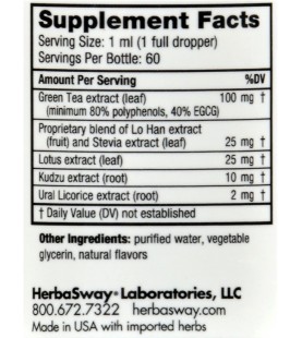 Herbasway Laboratories HerbaGreen Tea Mandarin Mango 2 fl Oz