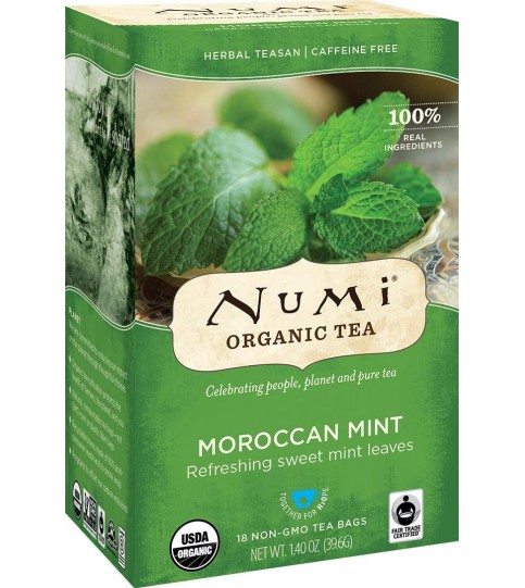 Numi Tea Moroccan Mint Herbal Tea (6x18 Bag)