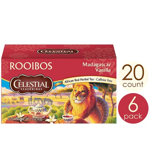 Celestial Seasoning Madagascar Vanilla Red Herb Tea (6x20 bag)