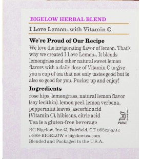 Bigelow I Love Lemon Herbal Tea (6x20 Bag )