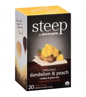 Bigelow Steep Organic Dandellion & Peach Rooibos & Green Tea (6x20 BAG )