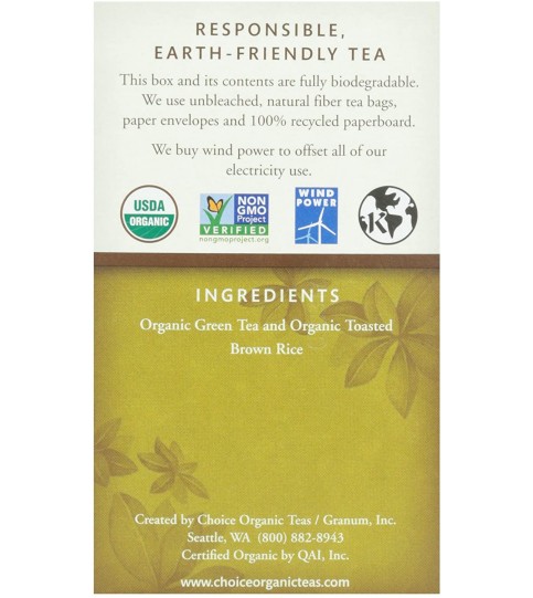 Choice Organic Teas Org Green Tea Toasted Brown Rice (6x16 Bag)