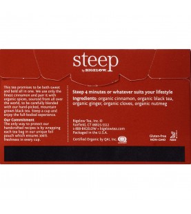 Bigelow Steep Organic Sweet Cinnamon Black Tea (6x20 BAG )