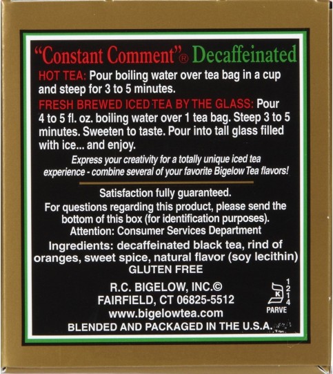 Bigelow Decaffeinated Constant Comment Tea (6x20 Bag )