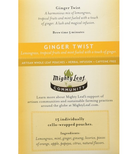 Mighty Leaf Tea Ginger Twist (6x15BAG)