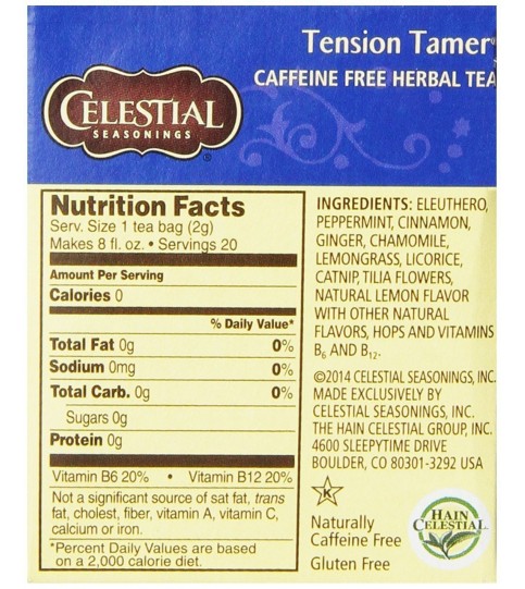 Celestial Seasonings Tension Tamer Herb Tea (6x20 bag)