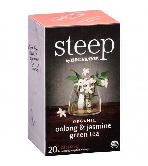 Bigelow Steep Organic Oolong & Jasmine Green Tea (6x20 BAG )