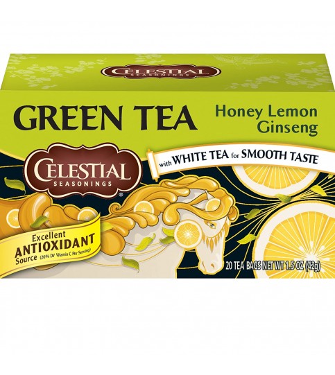 Celestial Seasonings Honey Lemon Ginseng Green Tea (6x20 Bag)