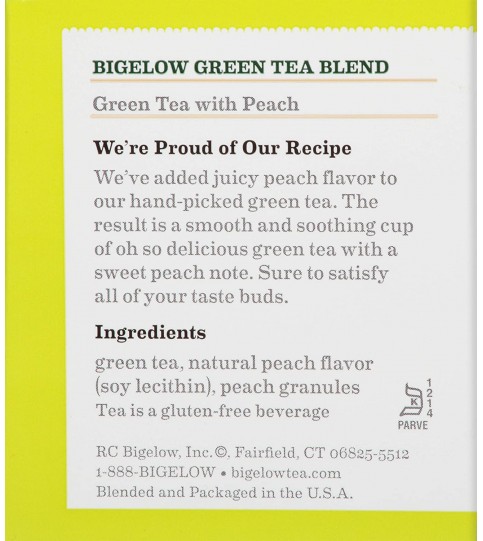 Bigelow Green Tea with Peach (6x20 EA)